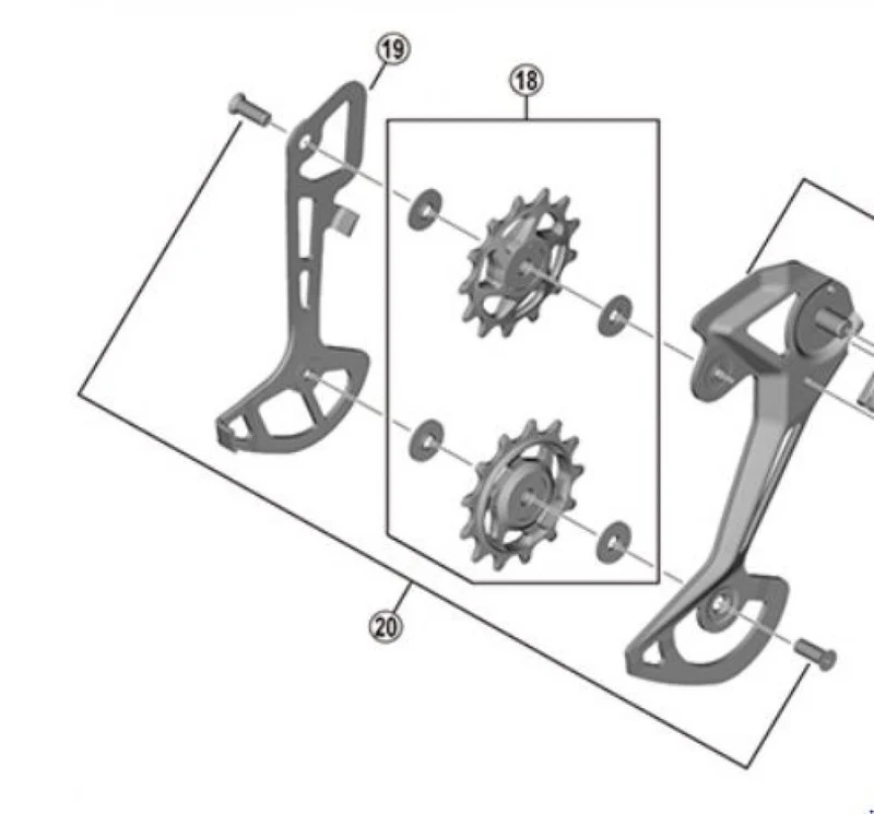 SHIMANO Kettenleitblech für RD-M8100 SGS-Type Kettenleitblech