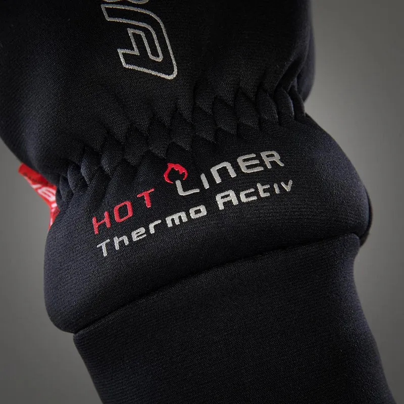 CHIBA Thermo Aktiv - Winter-Radhandschuhe schwarz, winddicht, Touchfinger, Größe L