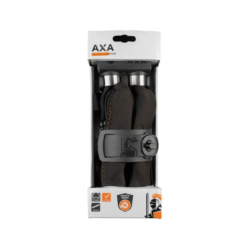 Axa Faltschloss 1000 105/10 105 cm D 10 mm schwarz - Kettenschloss