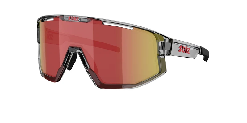 Bliz Vision Sonnenbrille/Dunkelgrau Transparent/Rot