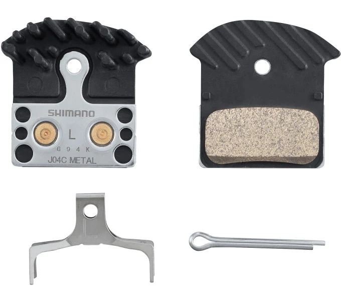 Shimano Scheibenbremsbeläge J04C Metall mit Kühlrippen 1 Paar