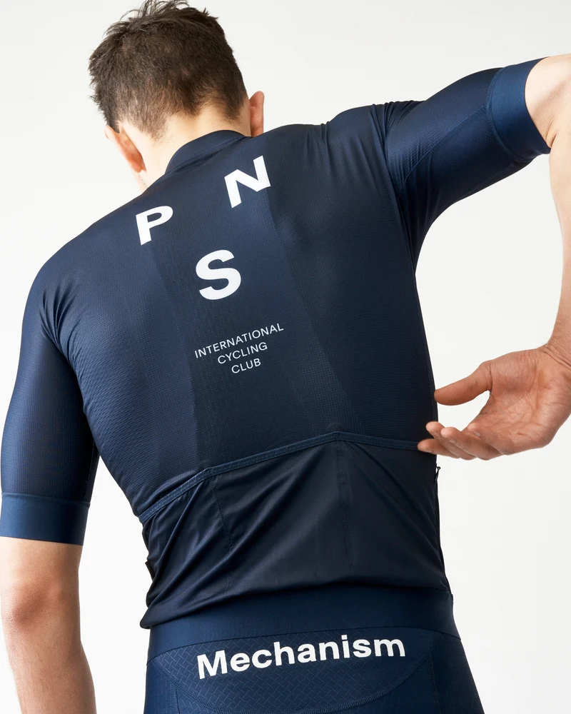 Pas Normal Studios Mechanism Kurzarm Radtrikot Herren Navy