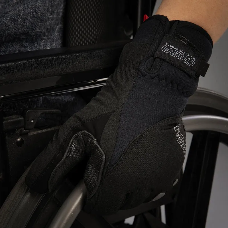 CHIBA Warm Winter - wasserdichte Winter-Radhandschuhe schwarz XL mit Gelpolsterung