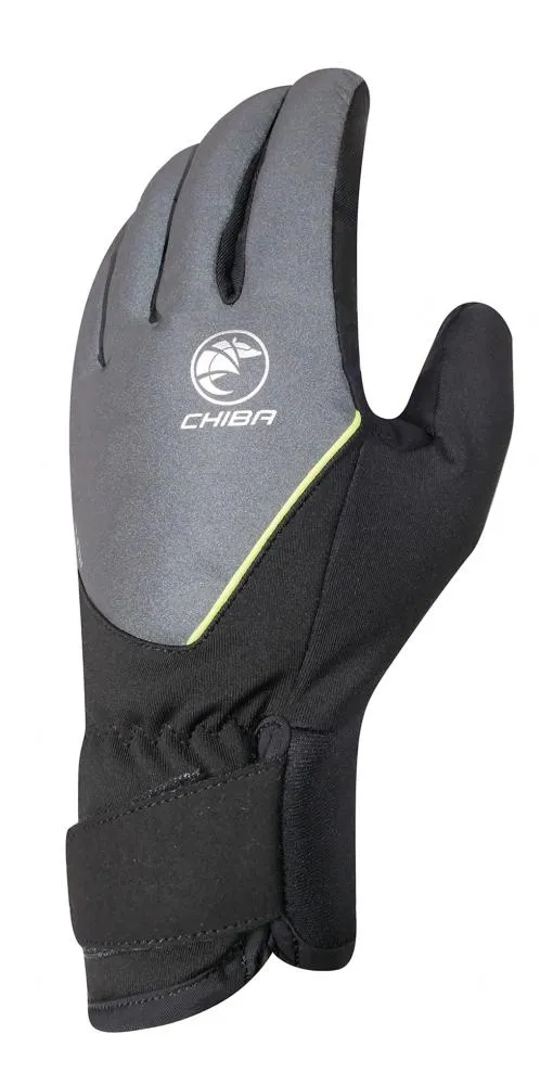 CHIBA Roadmaster Reflex - Winter-Radhandschuhe S, Schwarz reflex/schwarz, winddicht & warm
