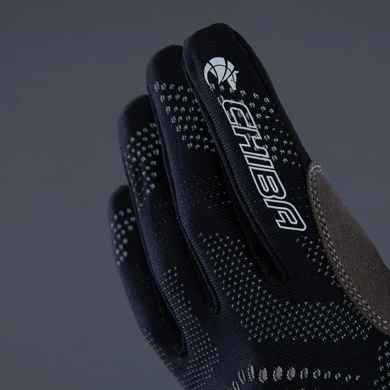 CHIBA Gel Performer - Radhandschuhe kurz, schwarz/schwarz, L