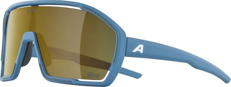 Alpina Bonfire Q-Lite Sportbrille smoke-blue matt/mirror gold one size