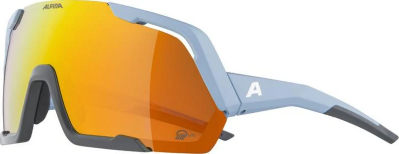 Alpina Rocket Q-Lite Sportbrille smoke-blue matt/mirror gold one size