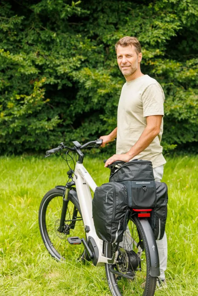 New Looxs Radtasche Sports Trunkbag RT2 31L Black - erweiterbare Gepäckträgertasche mit Snapit 2.0