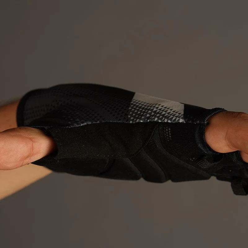 CHIBA Solar II - Fahrradhandschuhe kurz, schwarz/schwarz, XL, atmungsaktiv