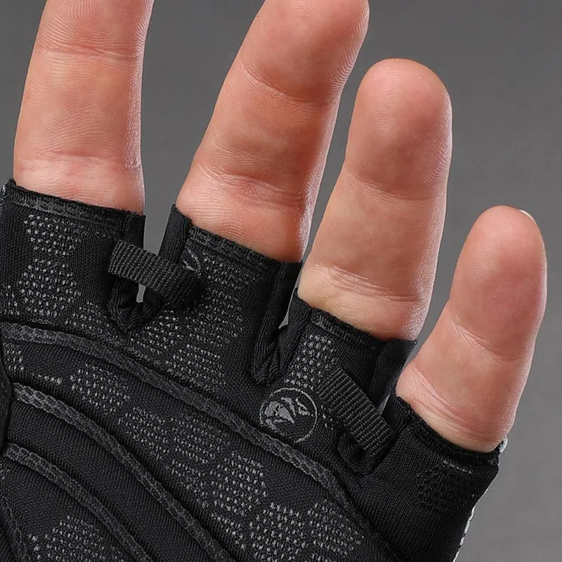 CHIBA Solar II - Fahrradhandschuhe kurz, schwarz/schwarz, XL, atmungsaktiv