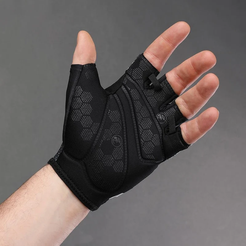 CHIBA Solar II - Fahrradhandschuhe kurz, schwarz/schwarz, XL, atmungsaktiv
