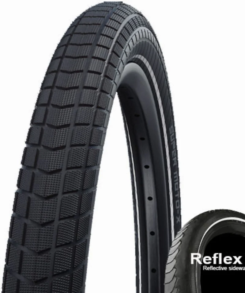 Schwalbe Super Moto-X DD, RaceGuard, Performance Line, Tube, SnakeSkin Drahtreifen 20" Addix black-reflex 70-406