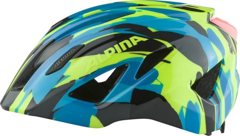 Alpina Pico Flash Kinder-Helm neon-blue green gloss 50-55 cm
