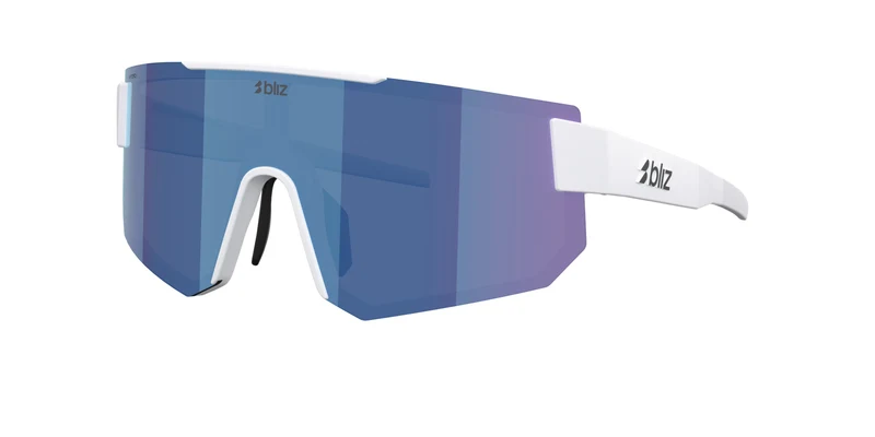 Bliz Sonnenbrille P005/Mattweiß/Rauchglas/Mehrfarbig Blau