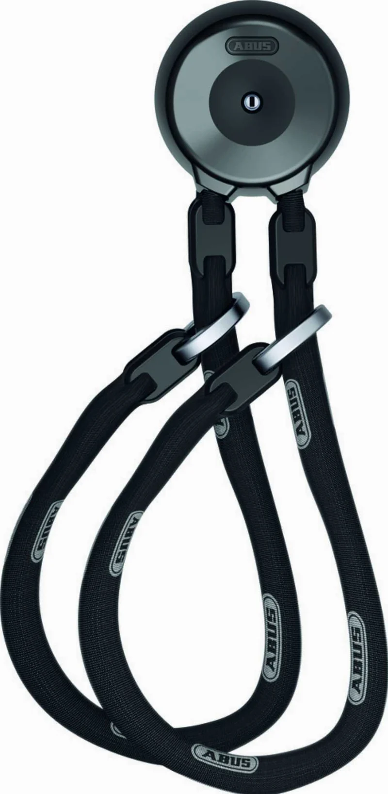 Abus XPlus WCH + ACH 9KS/110 Twin Chain Wandanker mit 2 integrieten Ketten schwarz