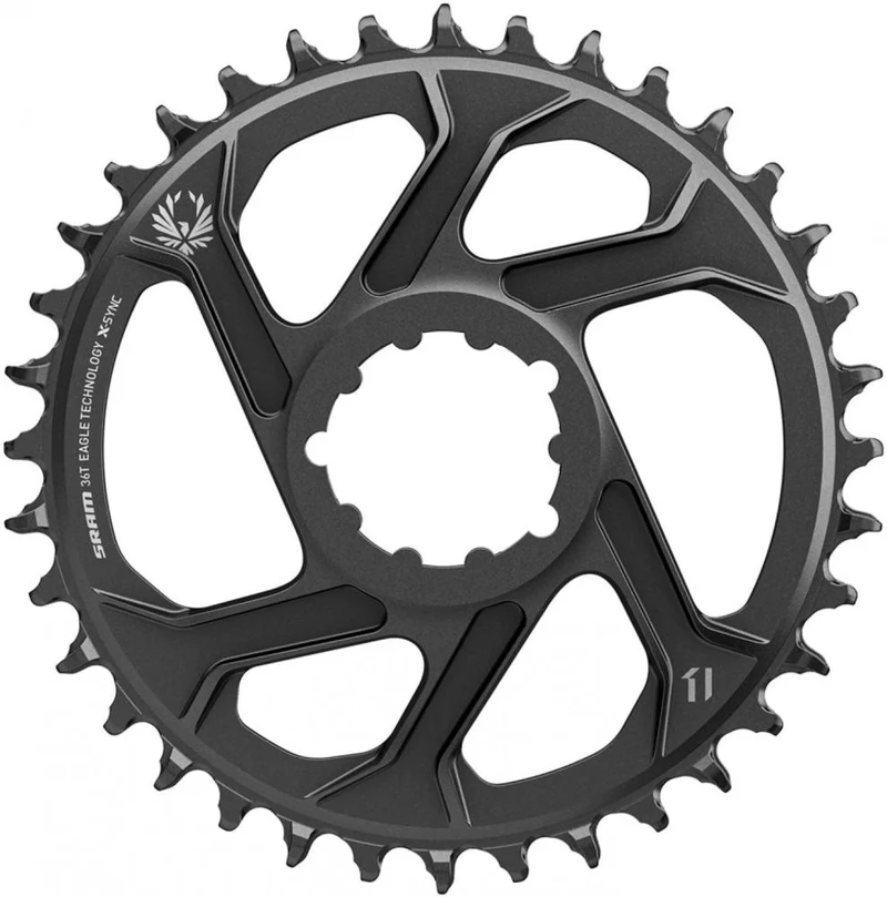SRAM Kettenblatt X-Sync 2 SL Eagle 36T 3mm Offset schwarz - Carbon MTB Kettenblatt 12-fach