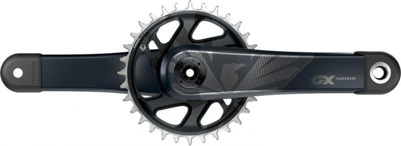 SRAM GX Eagle DUB Kurbelgarnitur 165mm 32T lunargrau 55 mm - robuste 1x12-MTB-Performance
