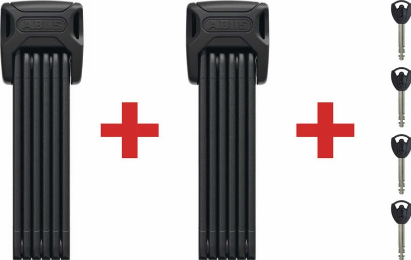Abus Bordo 6000K/90 BK SH Twinset Faltschloss black