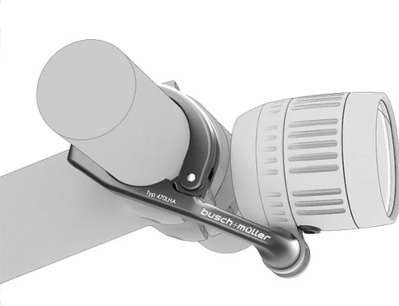Busch & Müller Lampenhalter für Lenker für Dynamo- und E-Bike Scheinwerfer 25,4-31,8mm