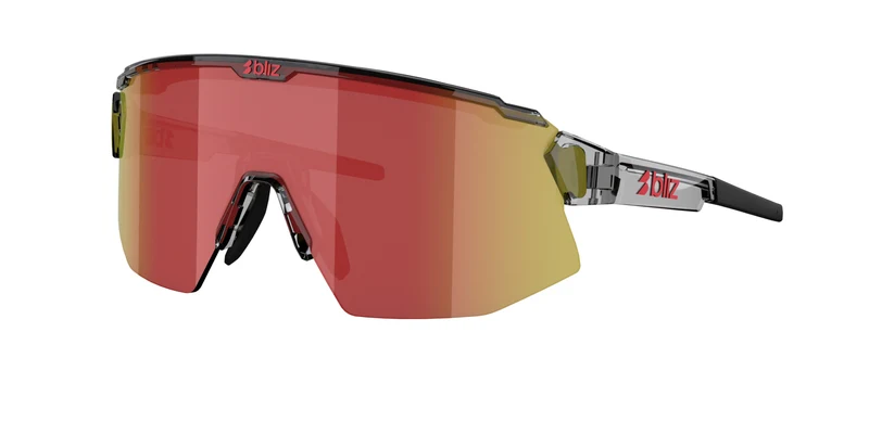 Bliz Breeze Sonnenbrille/Dunkelgrau Transparent/Rot