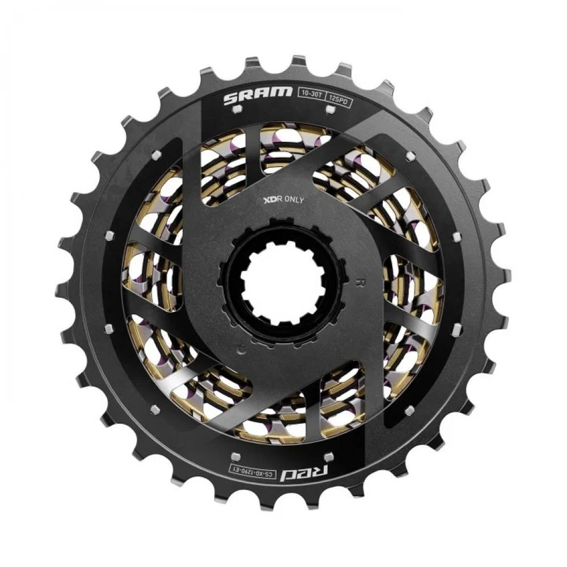 SRAM Kassette XG-1290 E1 X-Glide Rainbow 10-30T - leichte Rennrad-Kassette mit feiner Abstufung