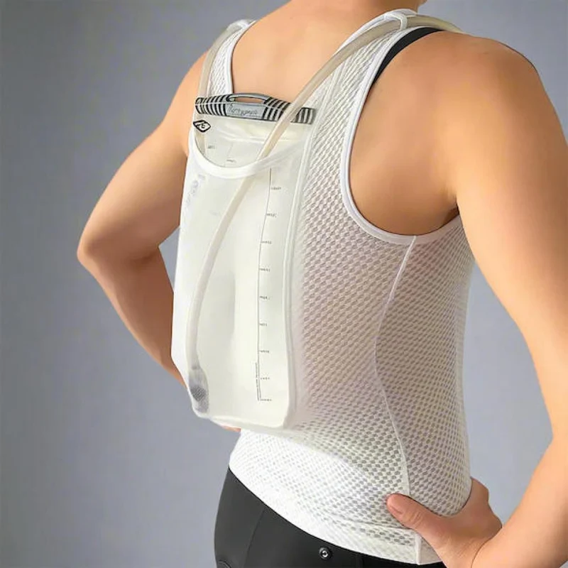 VeloToze Funktionsweste Hydro Vest S Weiß - aerodynamische Trinkweste mit Kühlfunktion