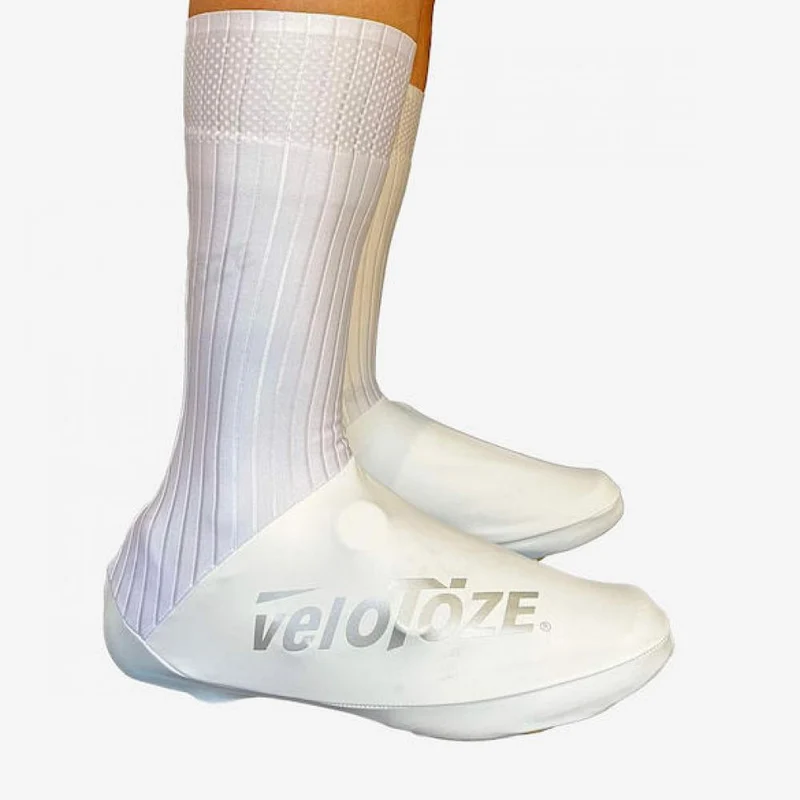 VeloToze Überschuh Aero TT weiß/weiß M - aerodynamischer Zeitfahr-Überschuh