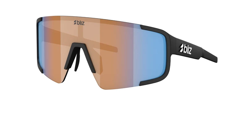 Bliz P003 Sonnenbrille/Matt Schwarz/Koralle/Orange-Blau Verspiegelt