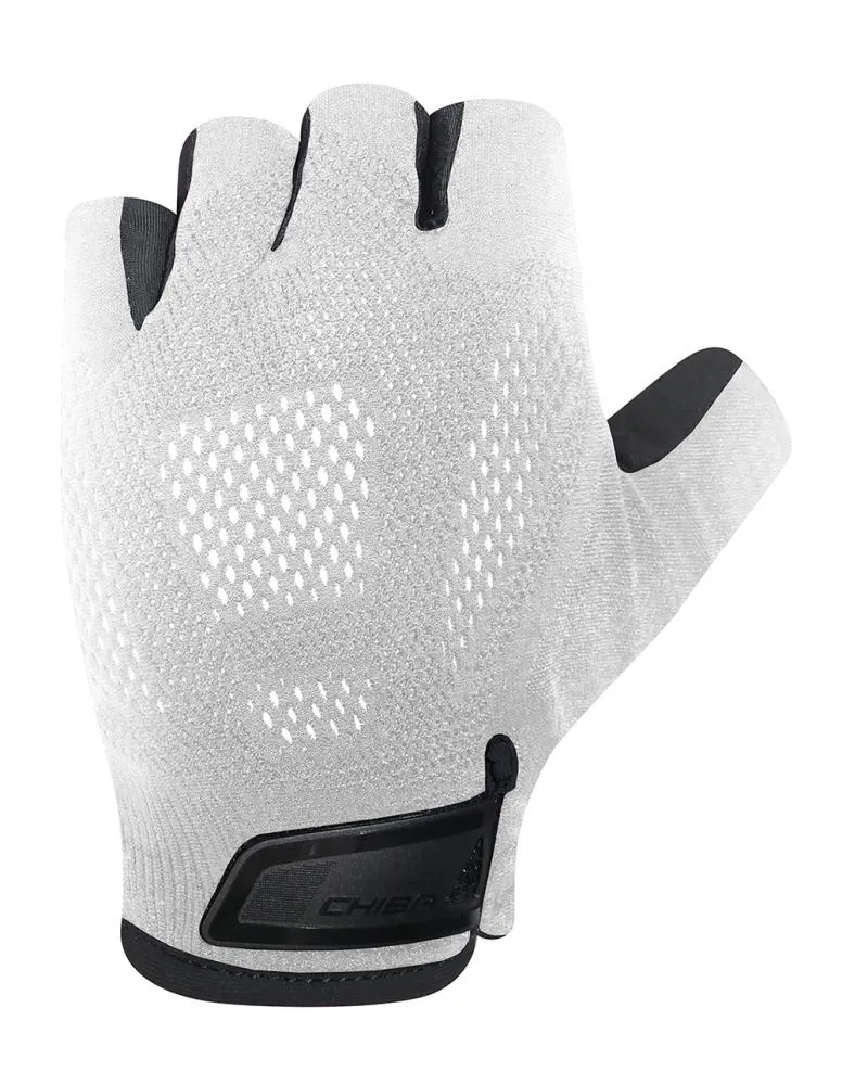 CHIBA Gel Evolution - Radhandschuhe kurzfinger, weiß, S, Gelpolsterung, atmungsaktiv