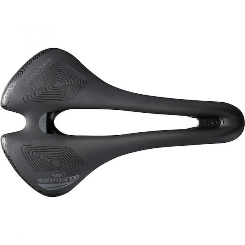 Selle San Marco Sattel Aspide Short Supercomfort Racing 155 x 250 mm Schwarz - maximaler Langstreckenkomfort