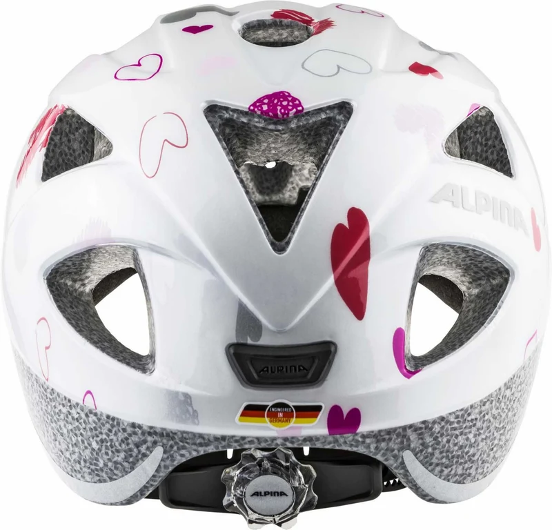 Alpina Ximo Kinder-Helm white hearts gloss