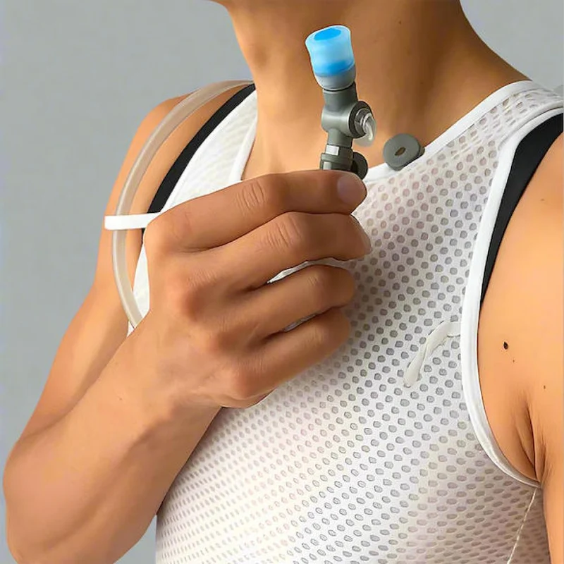 VeloToze Funktionsweste Hydro Vest mit Trinkblase S Weiß - aerodynamische Trinklösung