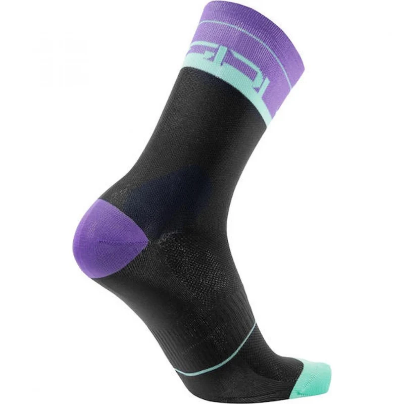 Sidi Socken VIATOR black/violet 40-43 Schwarz/Violet - atmungsaktive Radsocken