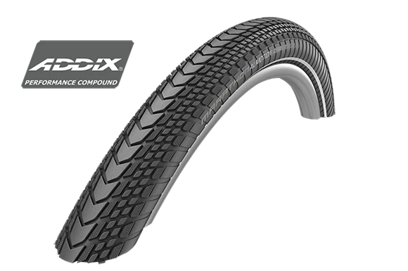 Schwalbe MARATHON ALMOTION Evo, V-Guard, Folding 28" Faltreifen Black