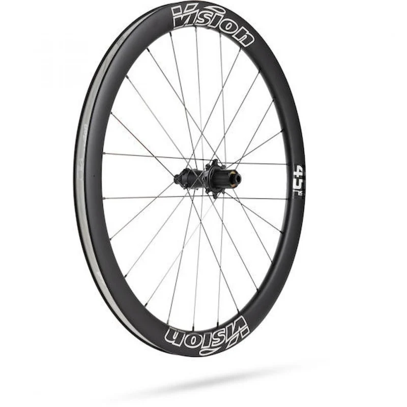 Vision Laufradsatz Metron 45 SL Disc 622x21x45 mm Schwarz/silber - aerodynamischer Carbon-Performance-Satz