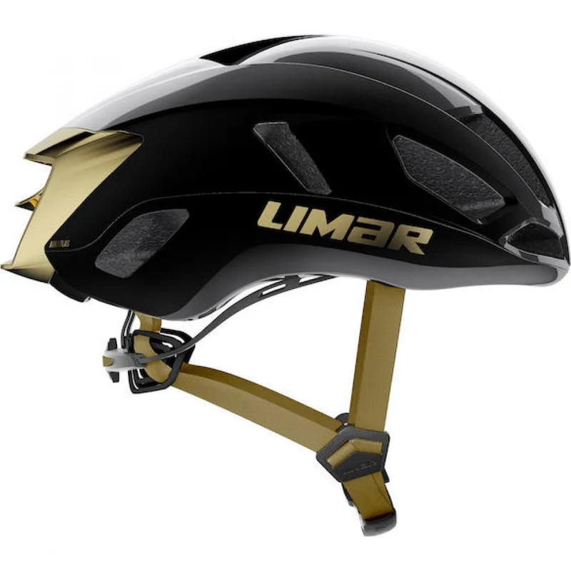 Limar Air Atlas W&B Onix Black Gold L Schwarz/Gold - aerodynamischer Performance-Rennradhelm