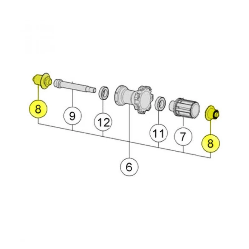 Vision Endkappen-Kit für VISION Naben/Laufräder - moderne Ausführung