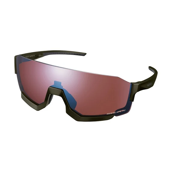 Sonnenbrille Shimano CE-ARLT2 Aerolite Ridescape Hoher Kontrast Moosgrün