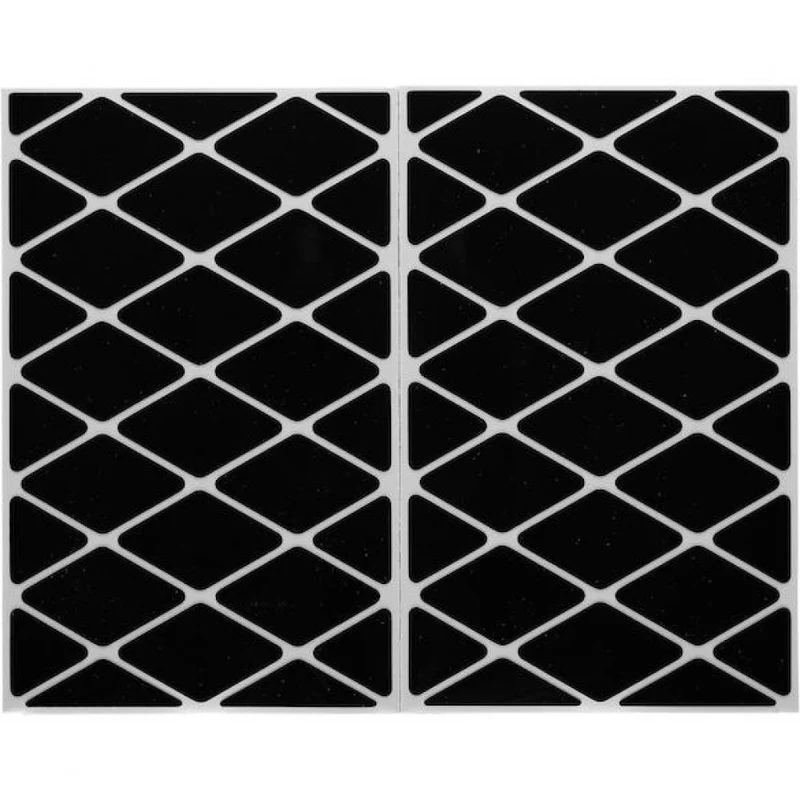 Procraft Reflektoren Sticker Set - Rauten Groß Schwarz - mehr Sichtbarkeit & Style