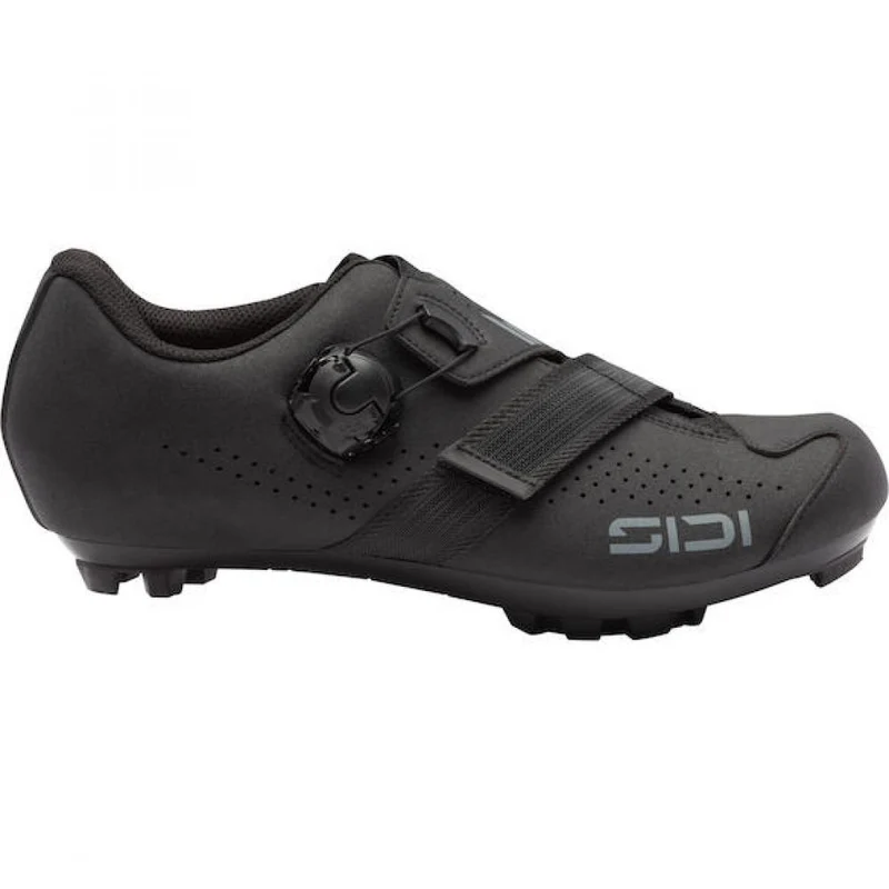 Sidi MTB AERTIS MEGA black/black 47 Schwarz - breiter MTB-Schuh mit Top-Powerübertragung