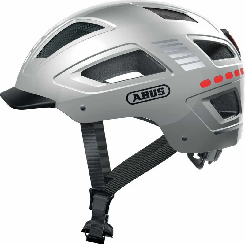 B-Ware - Abus Hyban 2.0 LED Helm signal silver (Gebrauchtware)