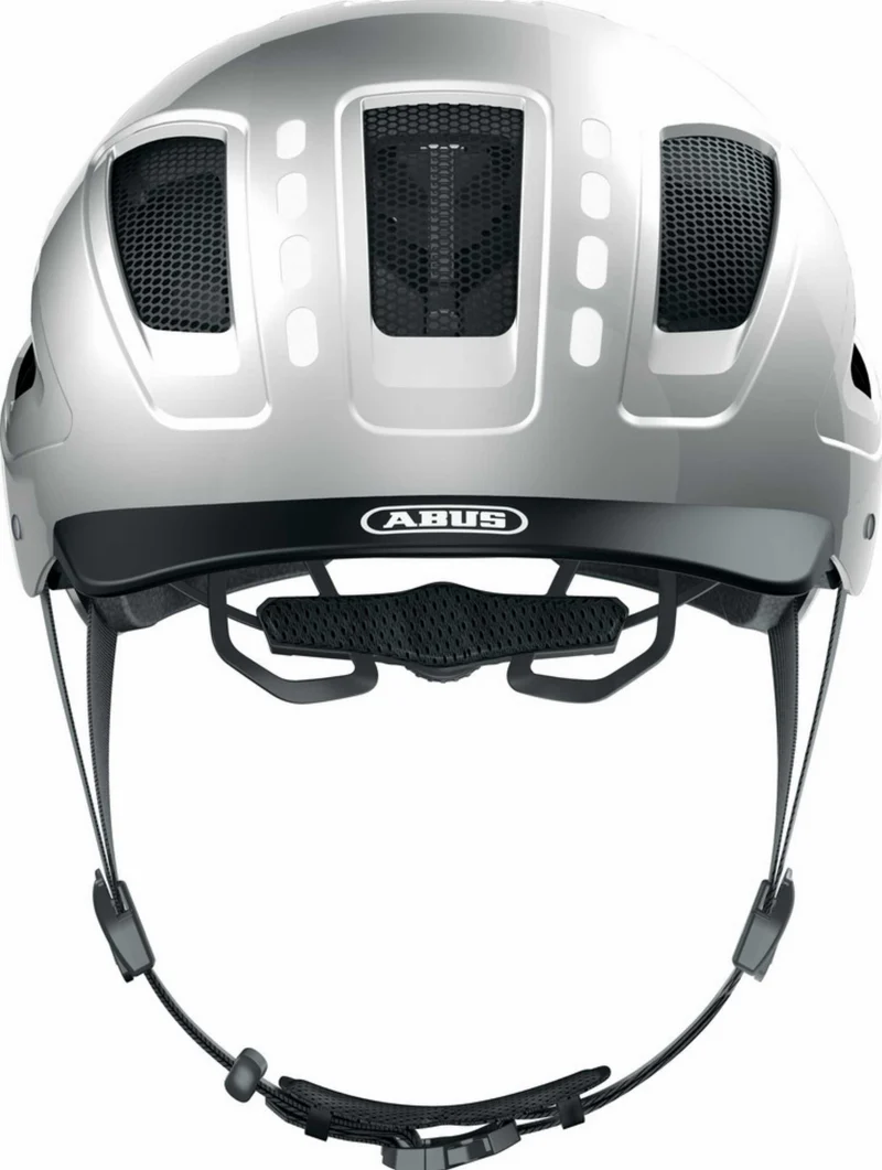 B-Ware - Abus Hyban 2.0 LED Helm signal silver (Gebrauchtware)