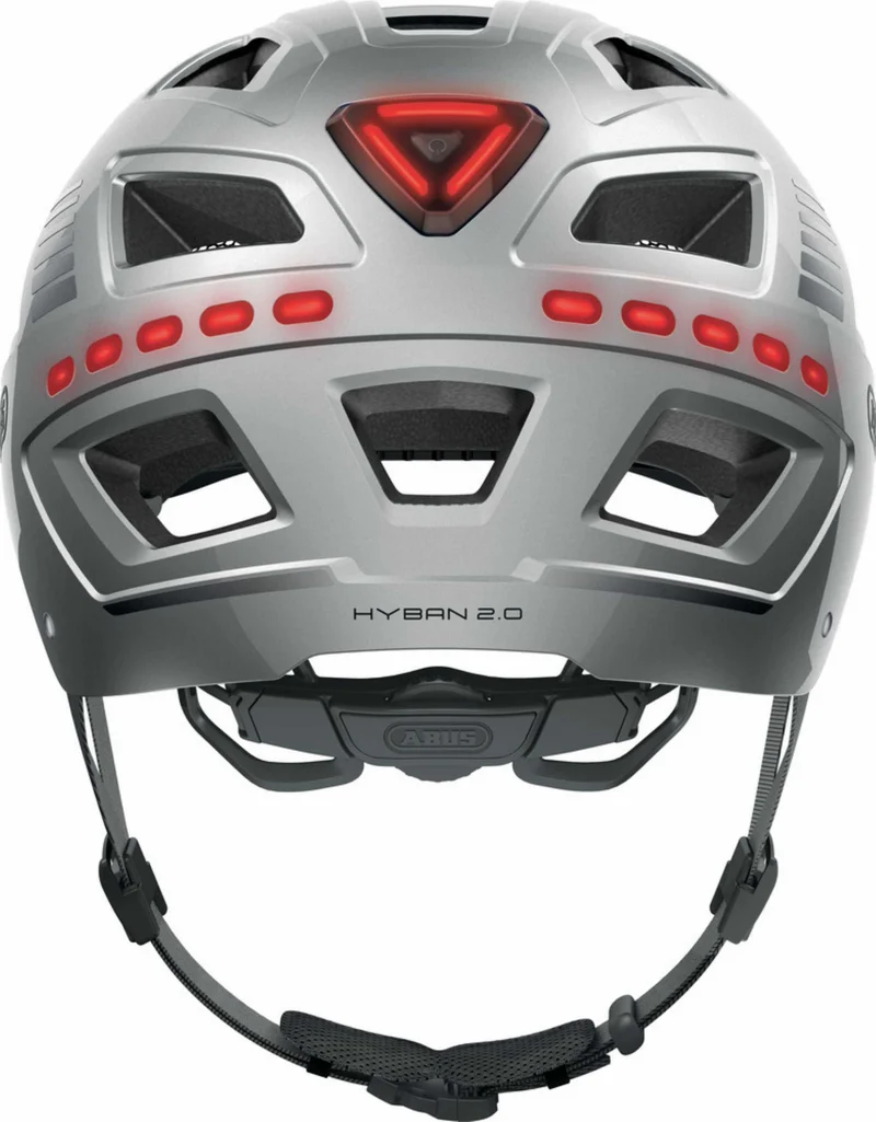 B-Ware - Abus Hyban 2.0 LED Helm signal silver (Gebrauchtware)
