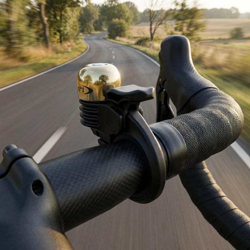 Procraft Klingel Race Bell Mini schwarz/gold - superleichte Rennrad-Fahrradklingel