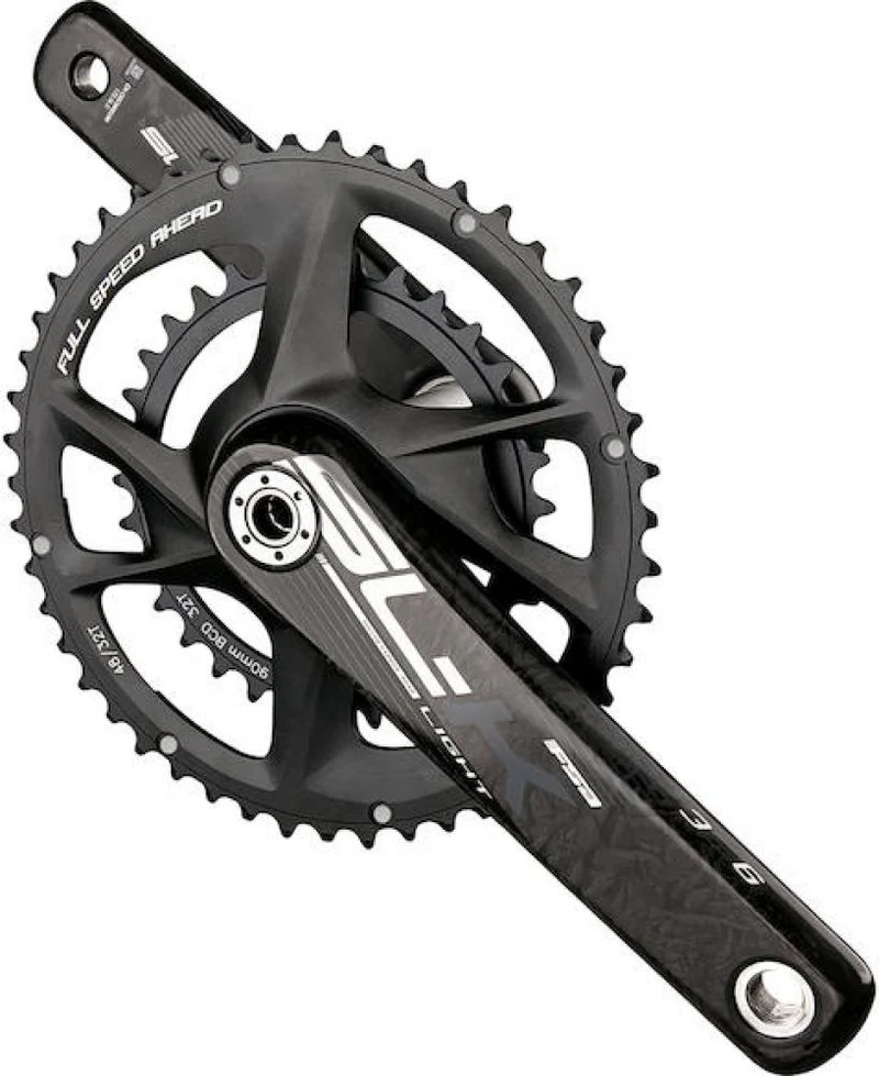 FSA Kurbelgarnitur SL-K Road Modular Supercompact 175 mm Schwarz/grau - leichte Performance-Kurbel