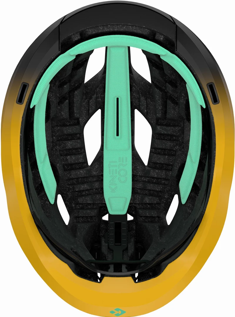 Lazer Strada KinetiCore Rennrad-Helm Matte Black Maple Yellow