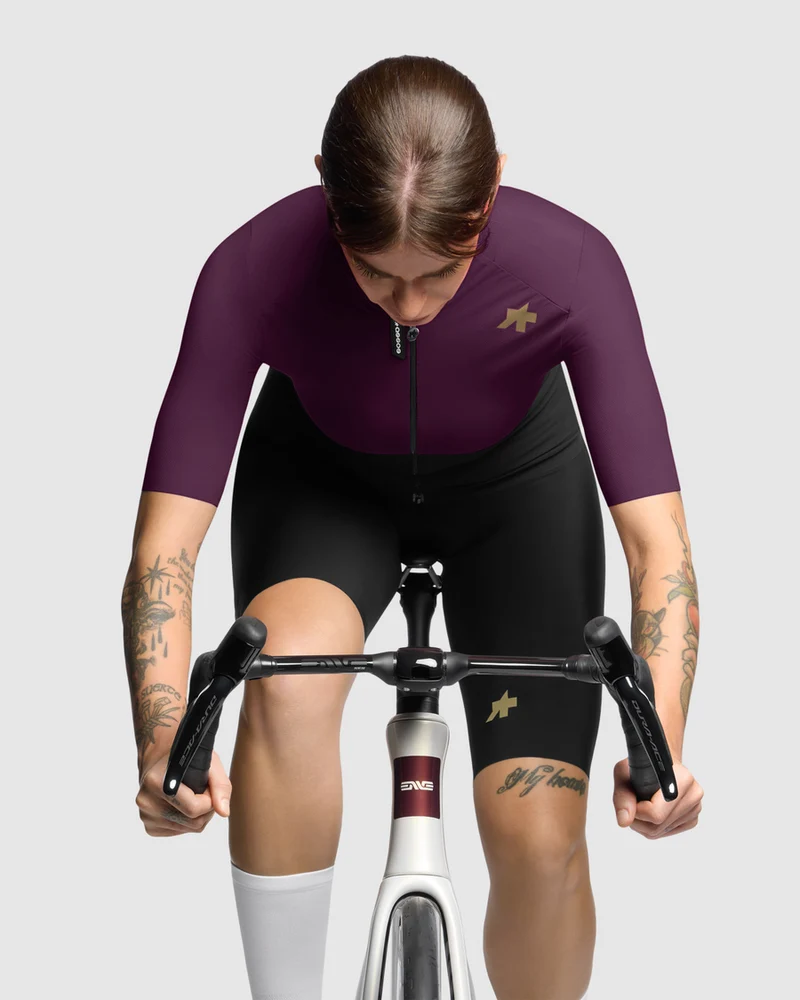 Assos Uma GTV S11 Kurzarm Radtrikot Damen Rock Purple