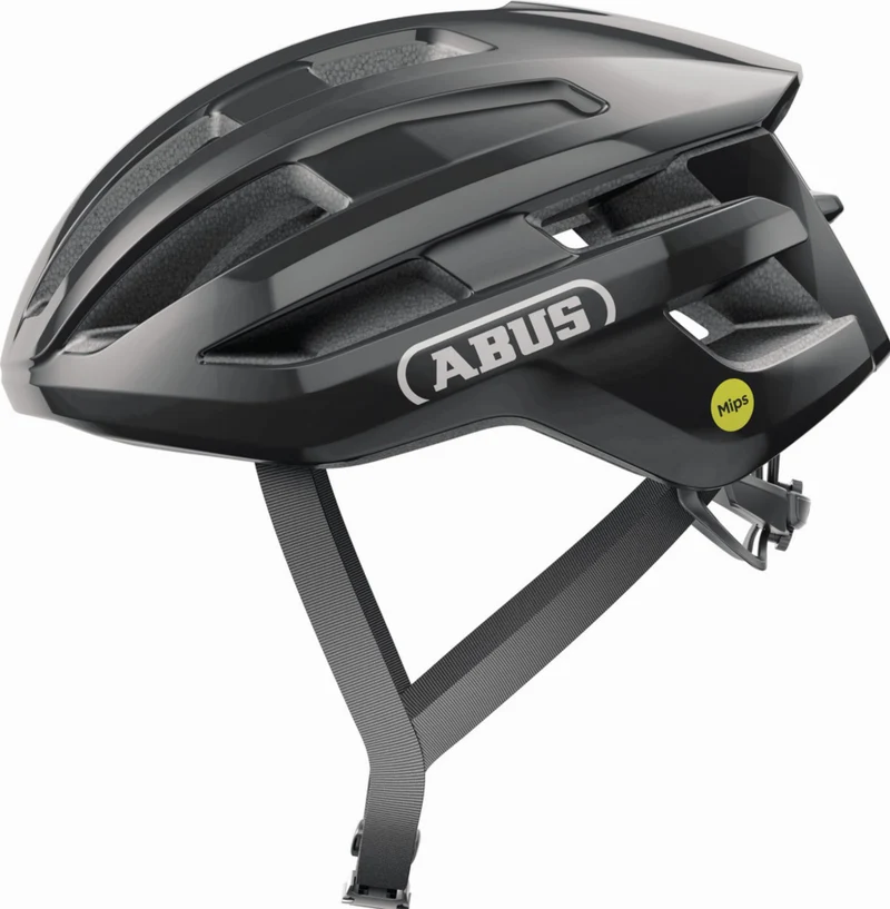 Abus PowerDome Mips Rennrad-Helm shiny black
