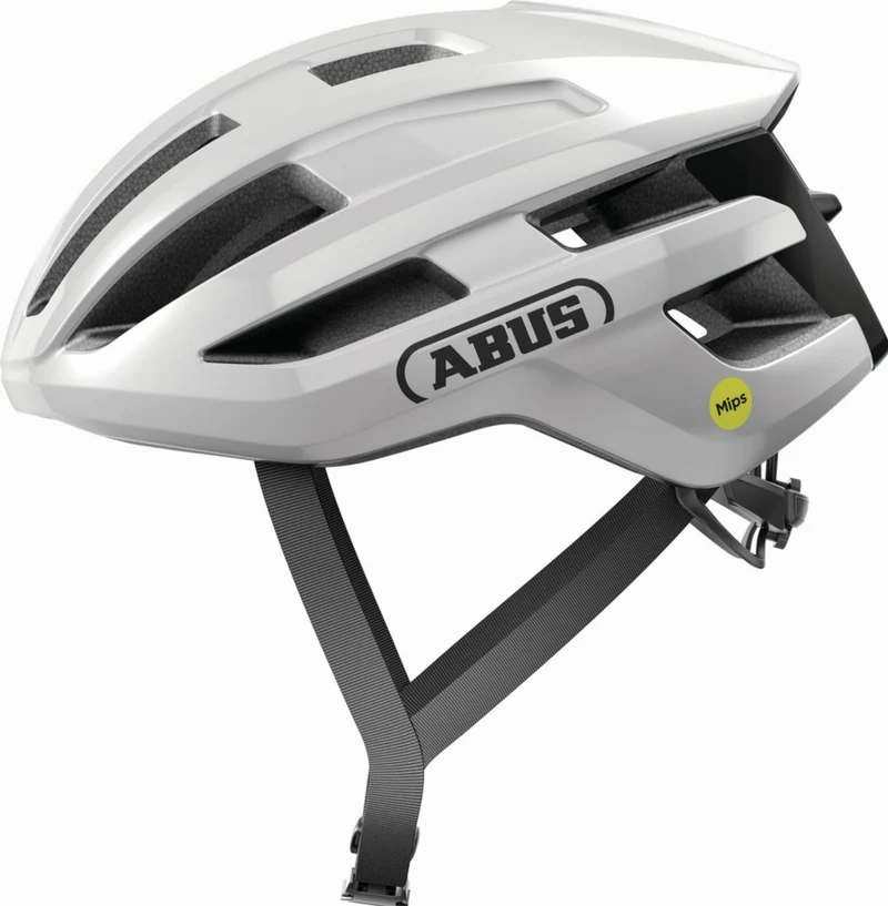Abus PowerDome Mips Rennrad-Helm shiny white