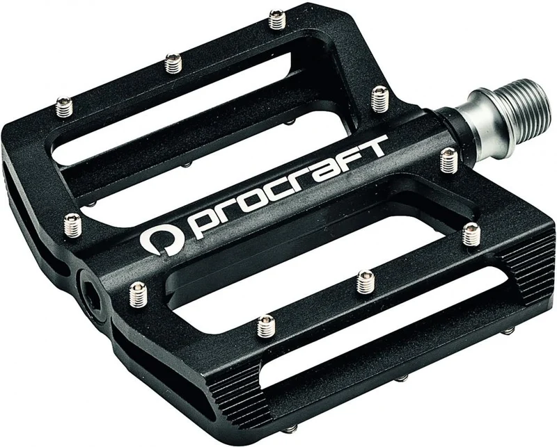 Procraft Freeride Pro Pedal 94x100x17 mm Schwarz - Große Standläche, 10 Pins, satter Halt